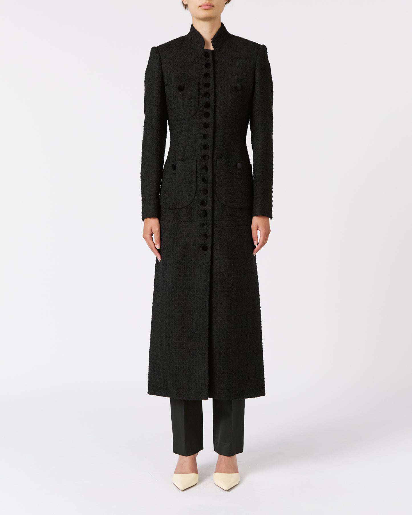 WOOL TWEED IMPERIAL COAT