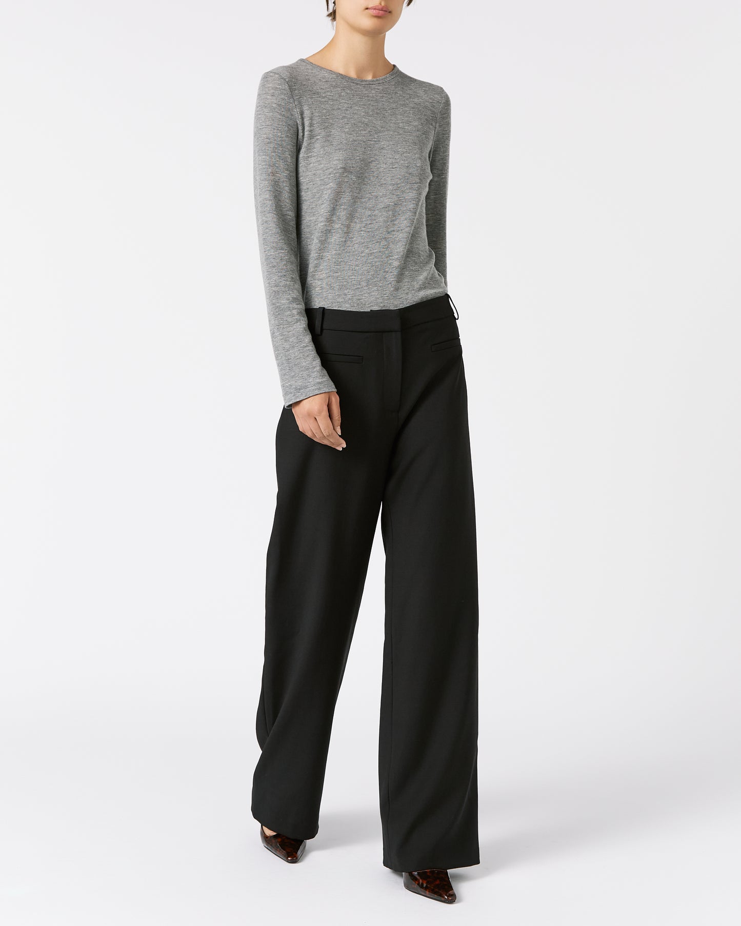 CASHMERE JERSEY LONG SLEEVE TOP