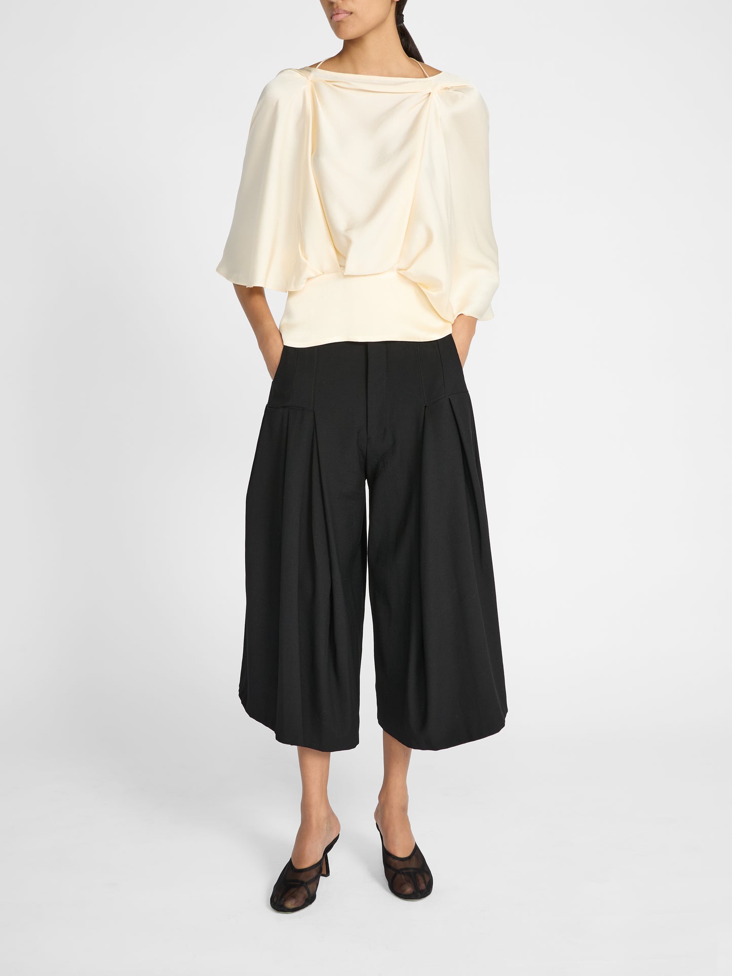 FAYE DRAPED TOP WITH OPEN BACK