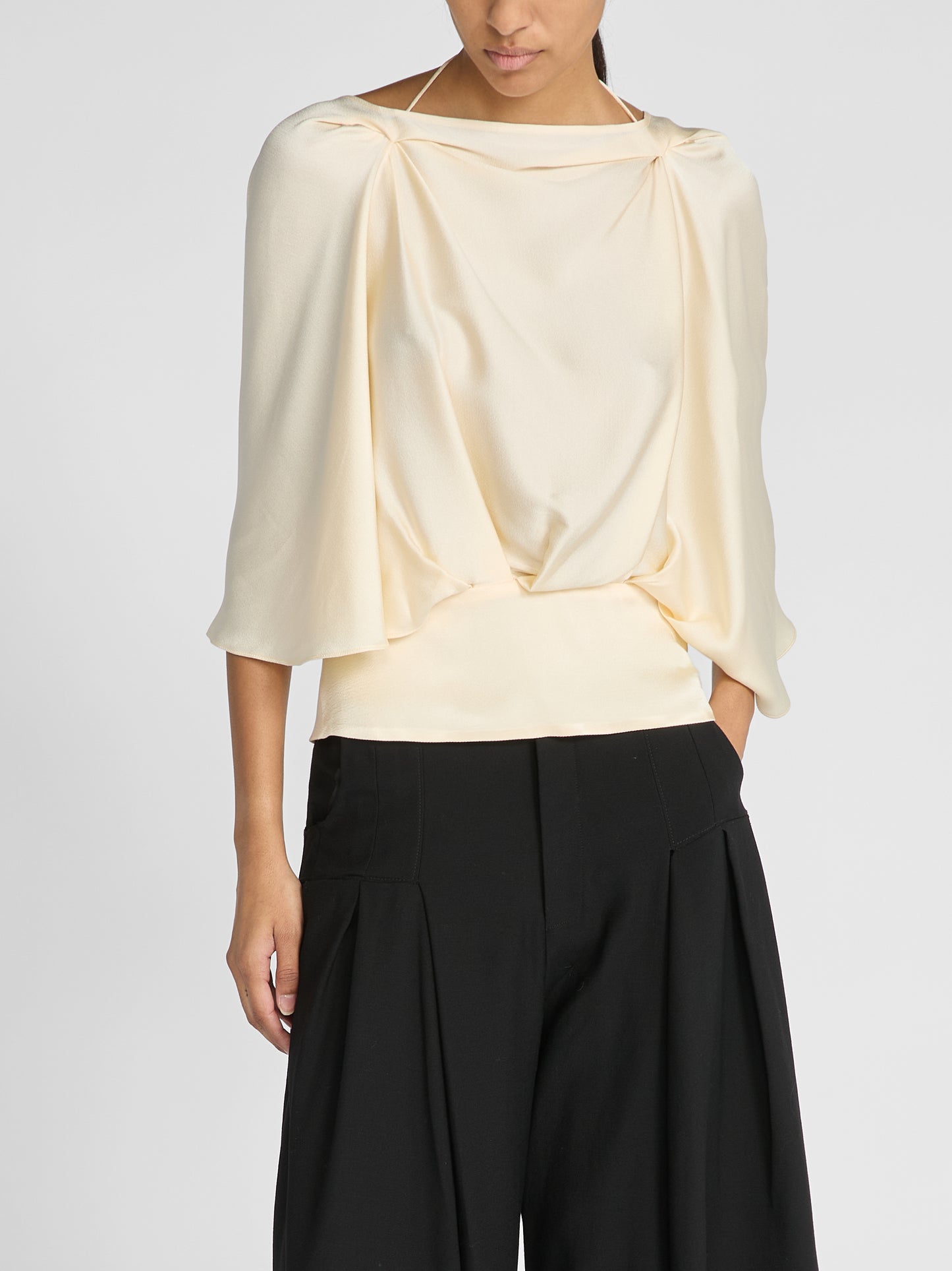FAYE DRAPED TOP WITH OPEN BACK