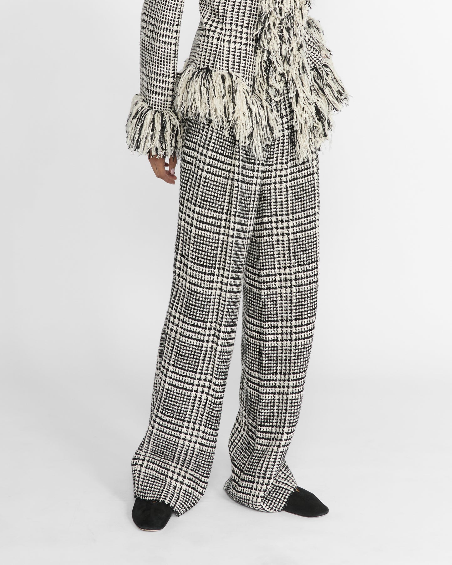 ANNIE TROUSERS BLACK AND WHITE CHECK