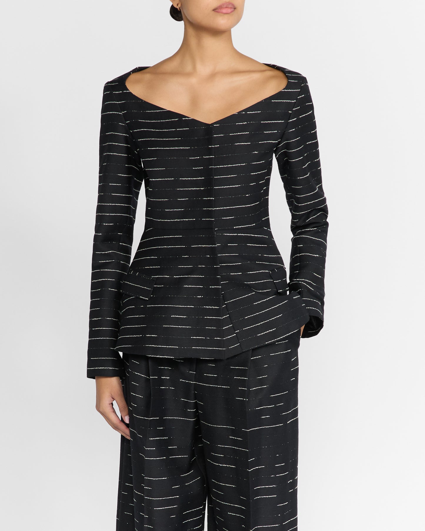 CHARLOTTE TOP BLACK AND WHITE