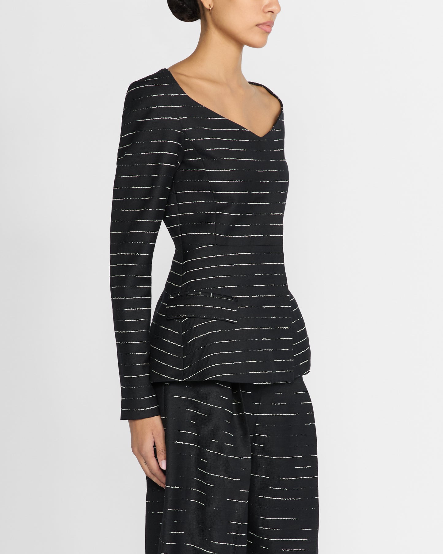 CHARLOTTE TOP BLACK AND WHITE