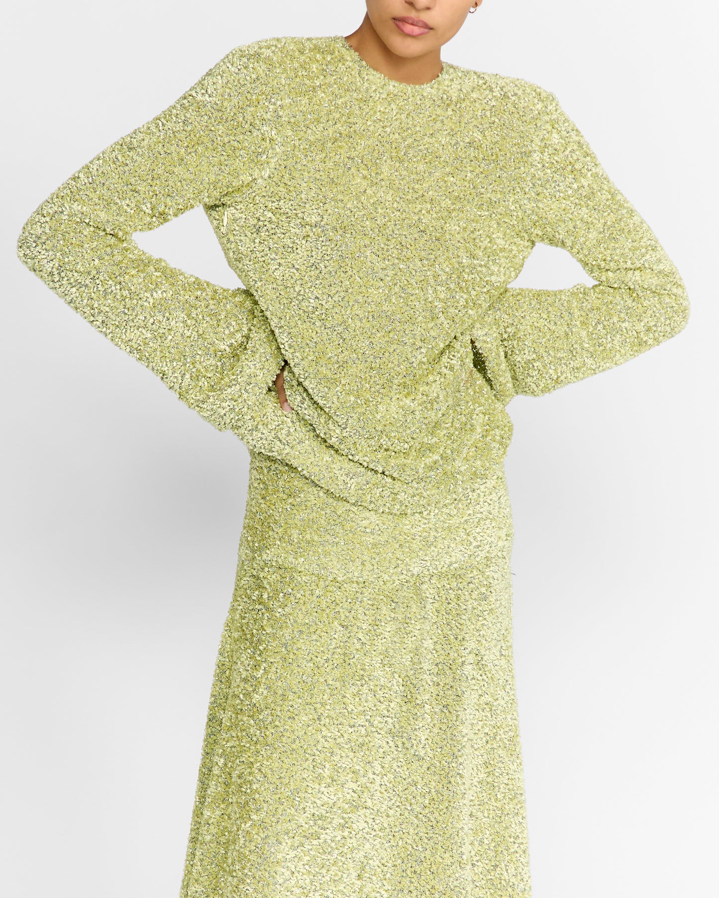 ELORA TOP IN CHENILLE TWEED