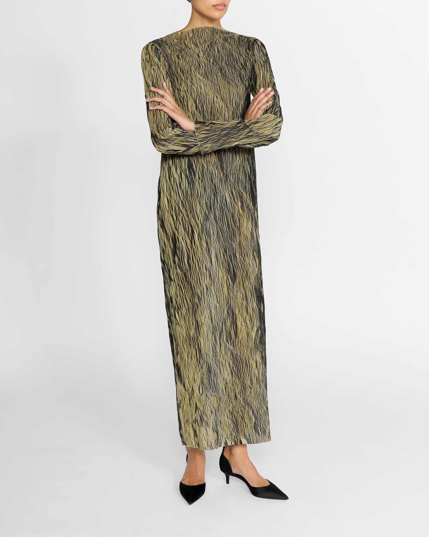 LEIGHTON PLISSE DRESS