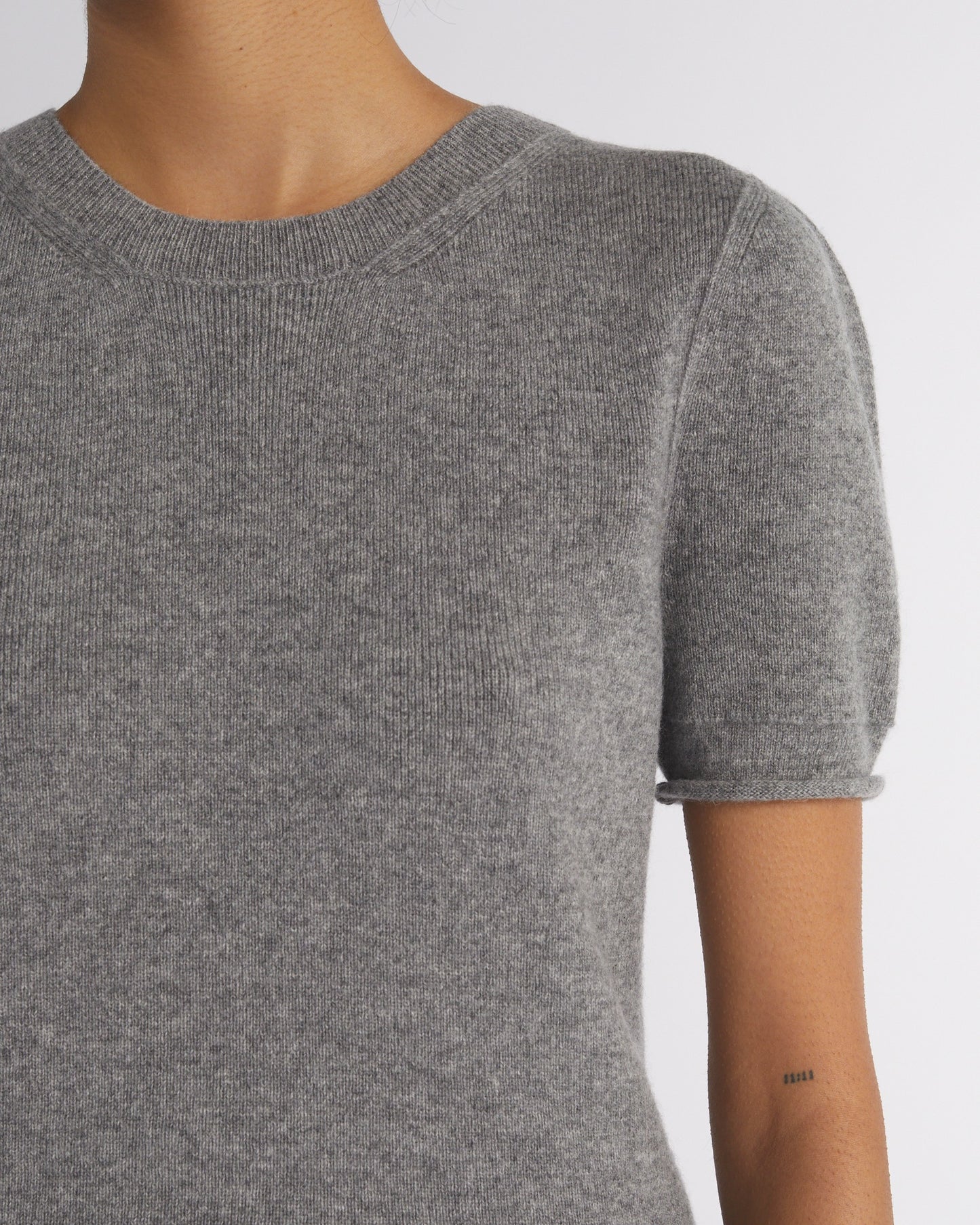 GREY AMELIE KNITTED TOP