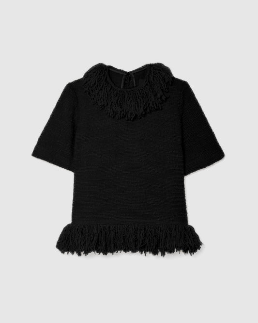 PRE-ORDER/ BLACK FRINGE TOP