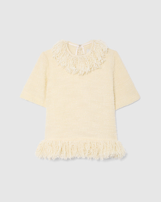 PRE-ORDER/ VANILLA FRINGE TOP