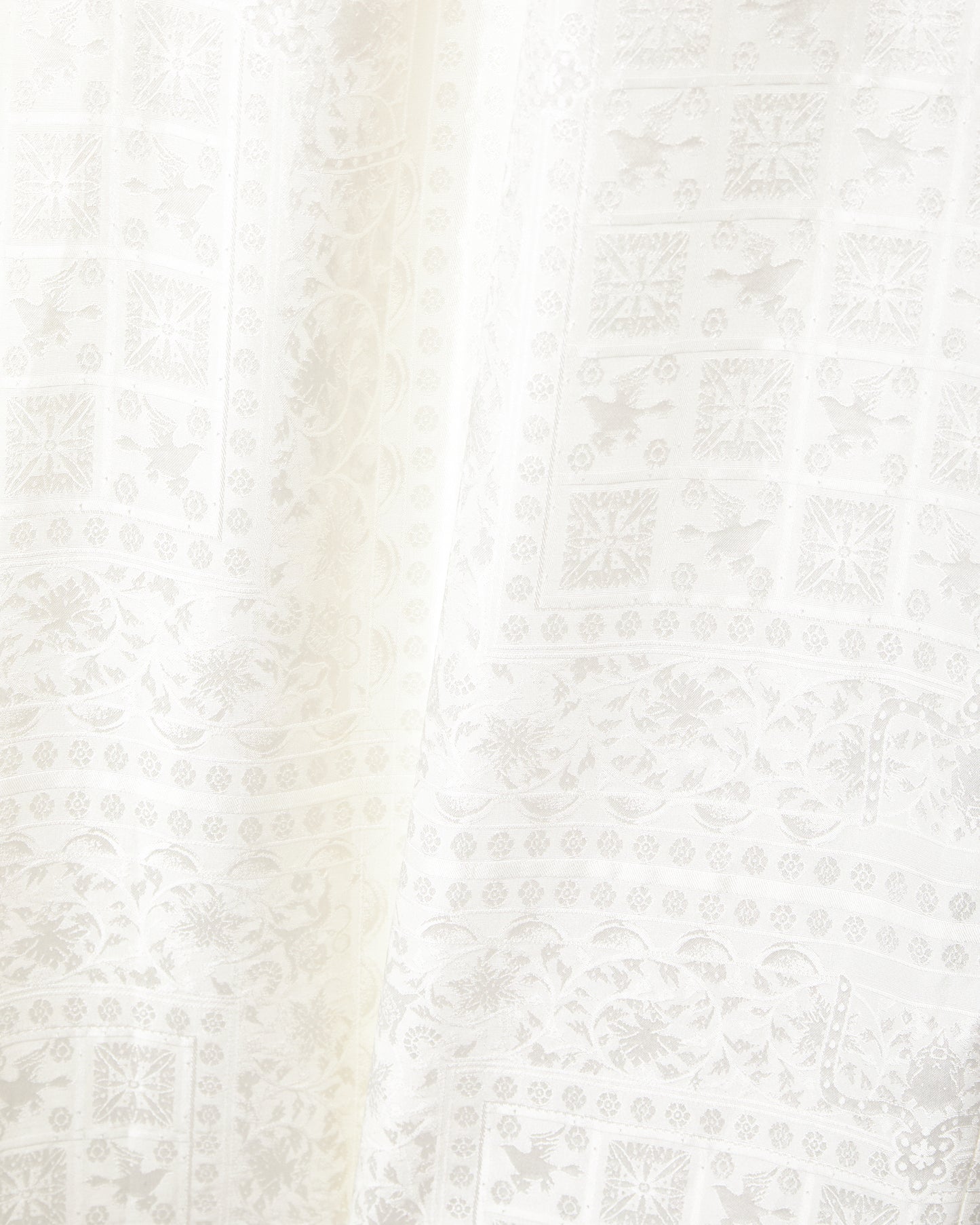 NISHA SILK SHIRT IN IVORY JACQUARD