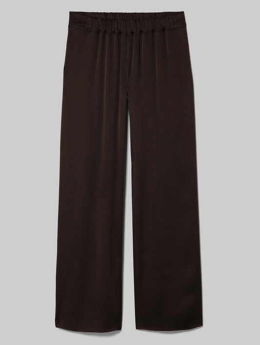 SATIN CHOCOLATE PALAZZO TROUSER