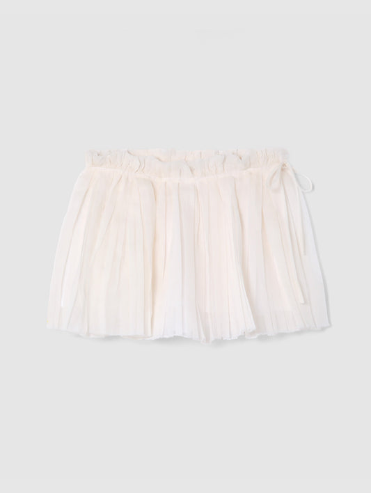 CLAUDIA PLEATED ORGANZA SHORTS