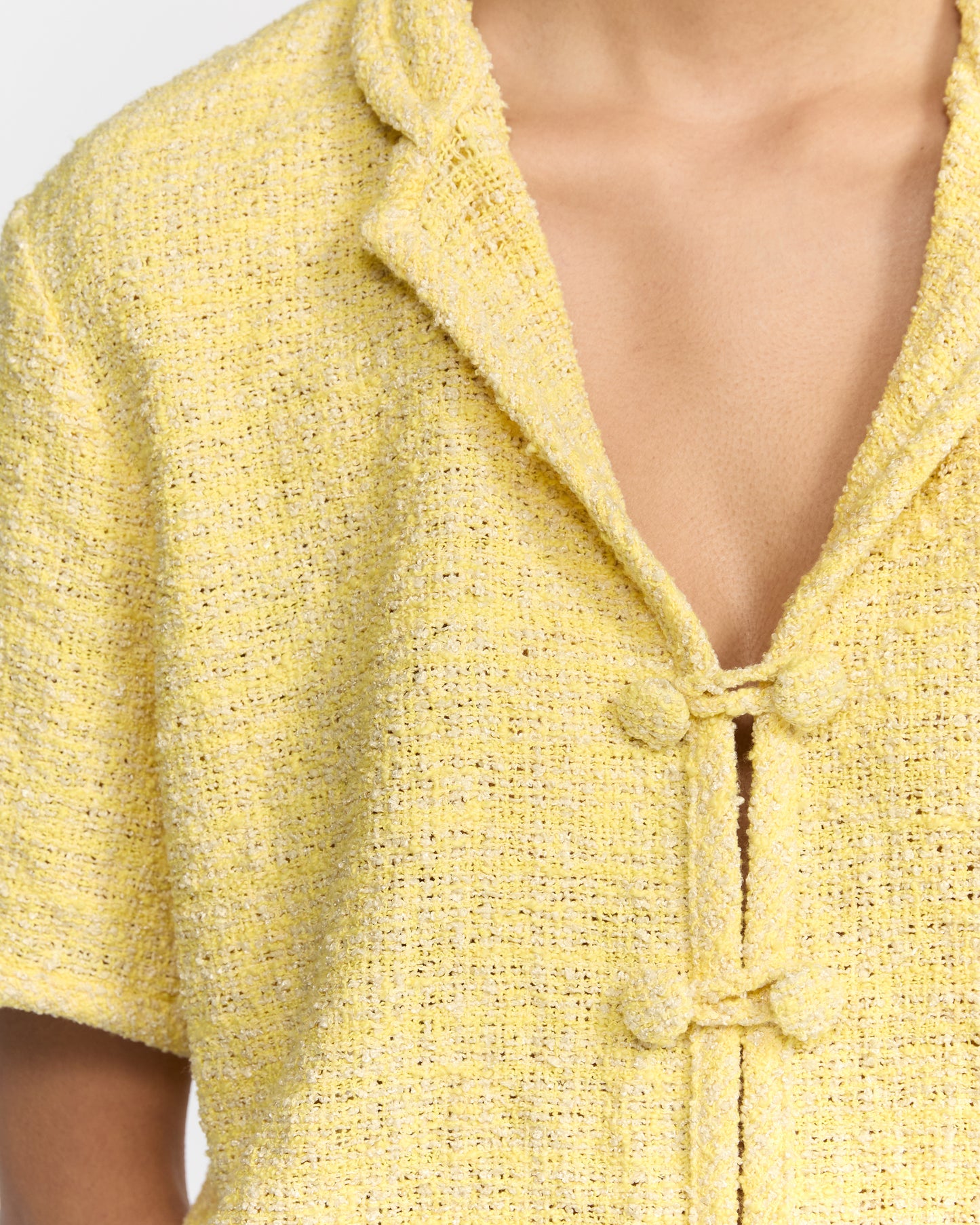 YELLOW TWEED HETTY SHIRT