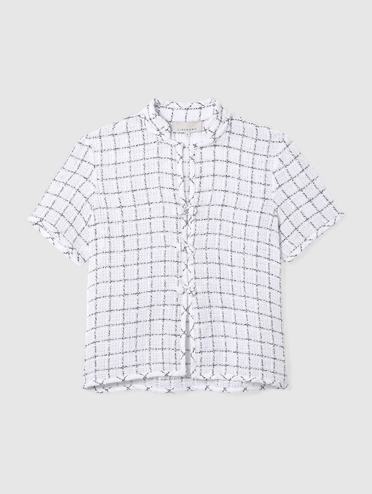 WHITE TWEED HETTY SHIRT