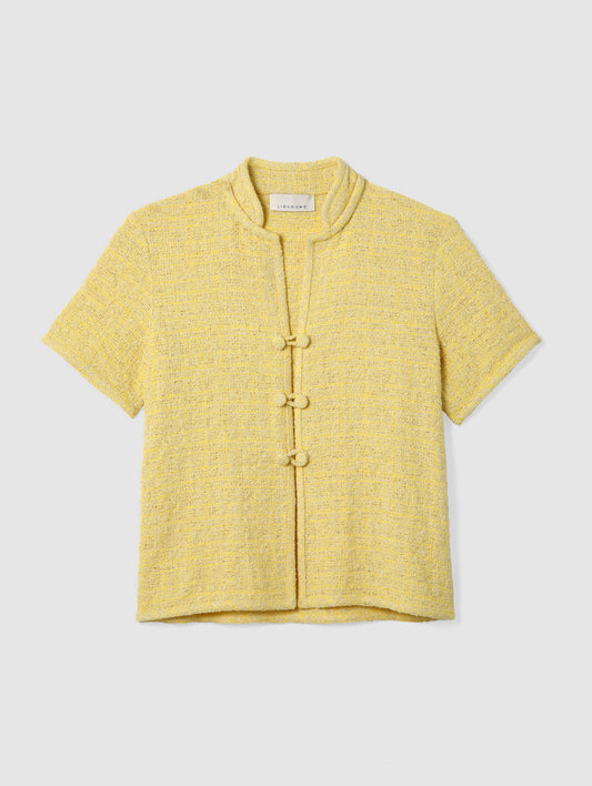 YELLOW TWEED HETTY SHIRT