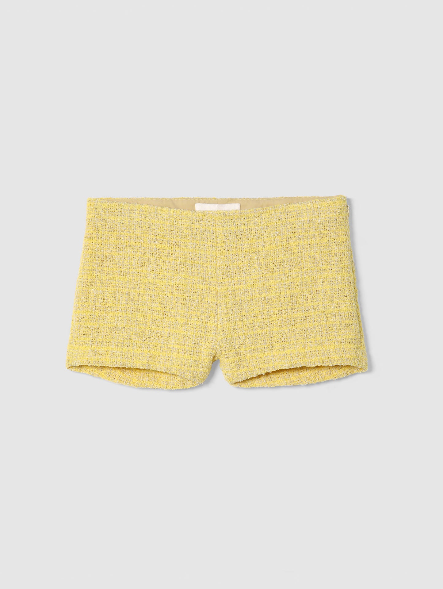 YELLOW TWEED MADELINE SHORTS