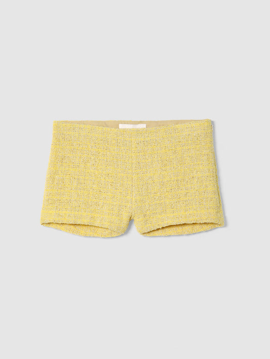 YELLOW TWEED MADELINE SHORTS