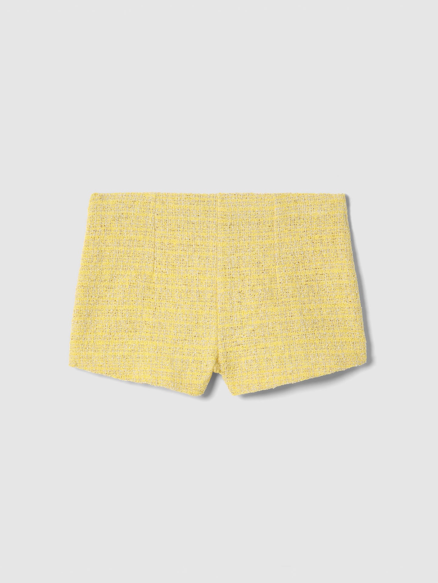 YELLOW TWEED MADELINE SHORTS