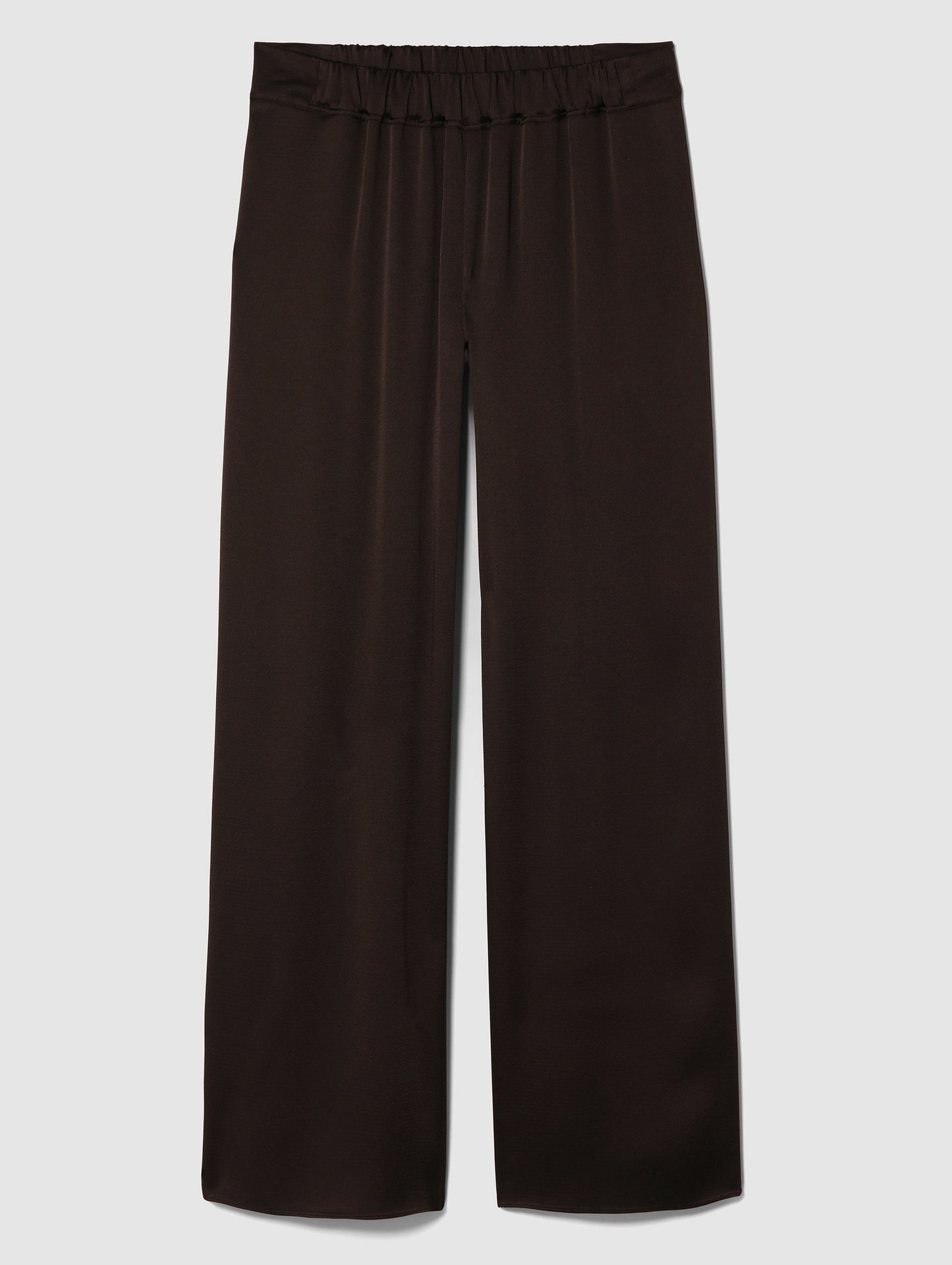 SATIN CHOCOLATE PALAZZO TROUSER