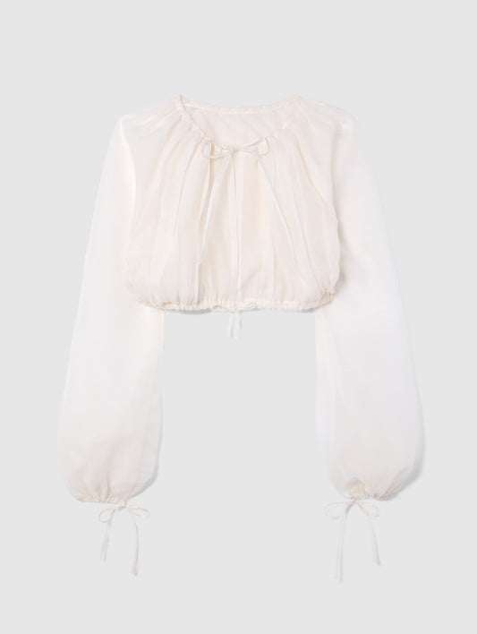 ZINA FEATHER ORGANZA TOP