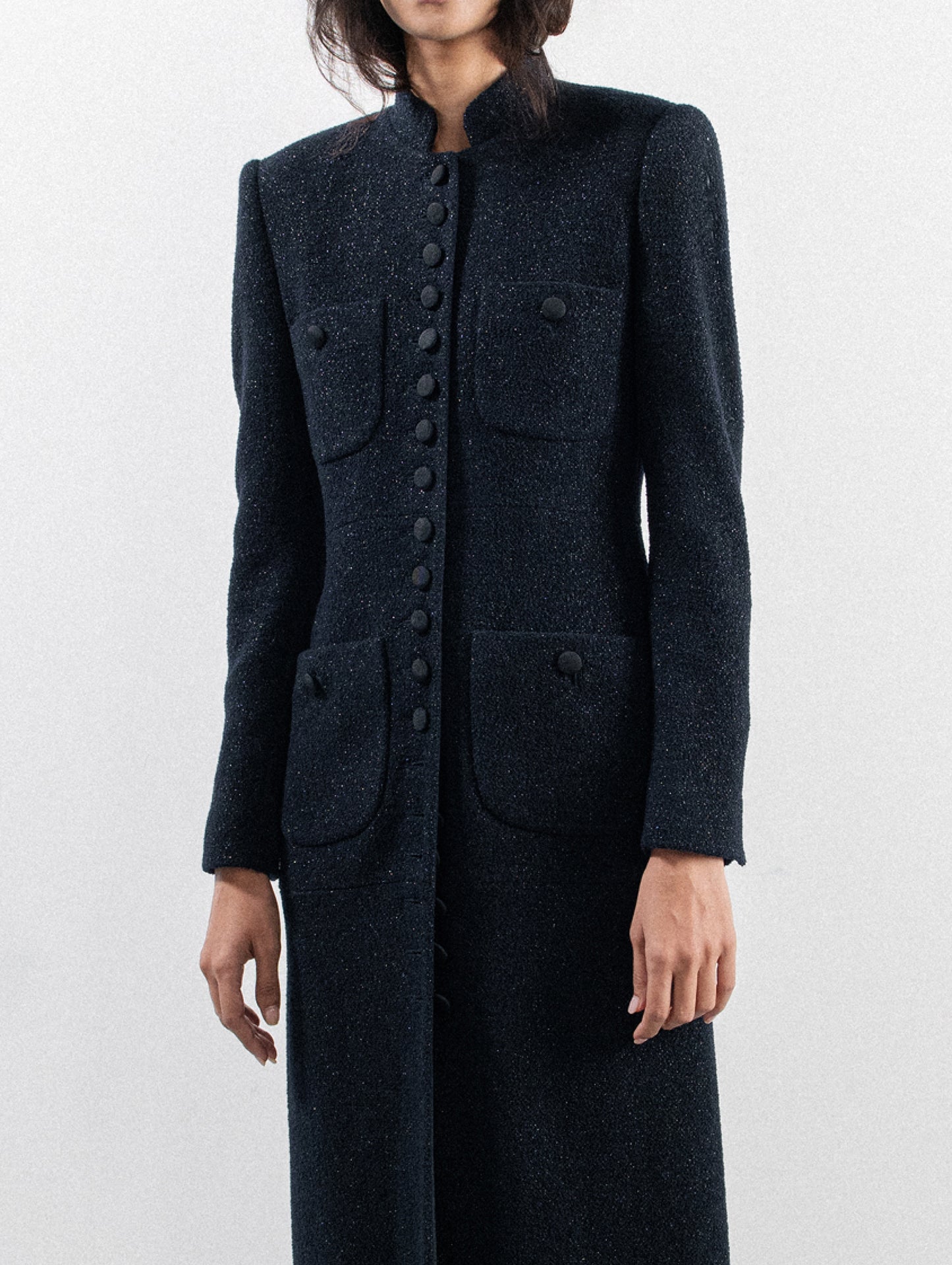 SHIMMER TWEED IMPERIAL COAT