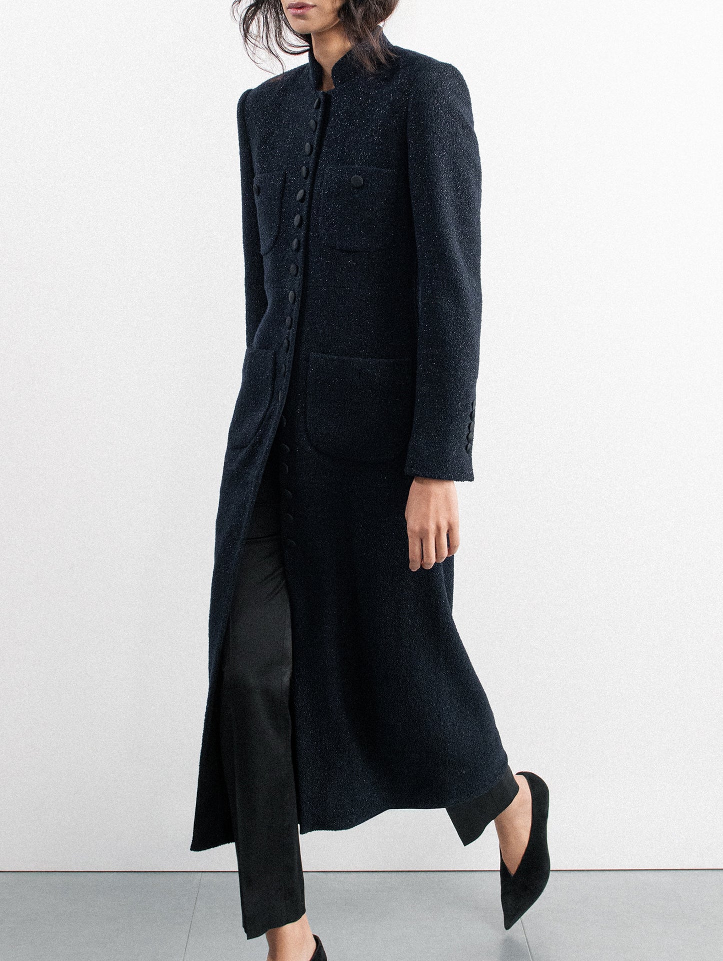 SHIMMER TWEED IMPERIAL COAT