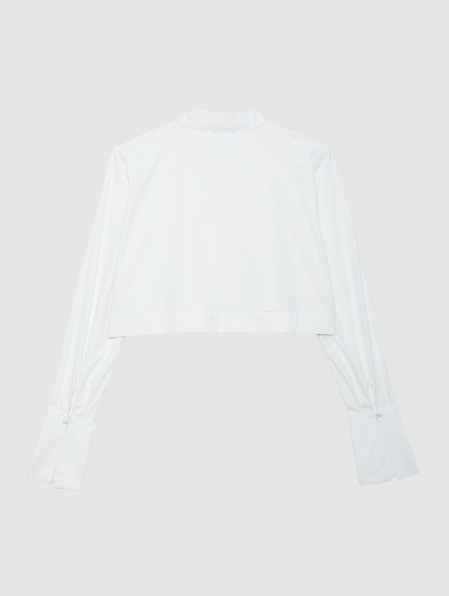 WHITE CROPPED NERHU SHIRT
