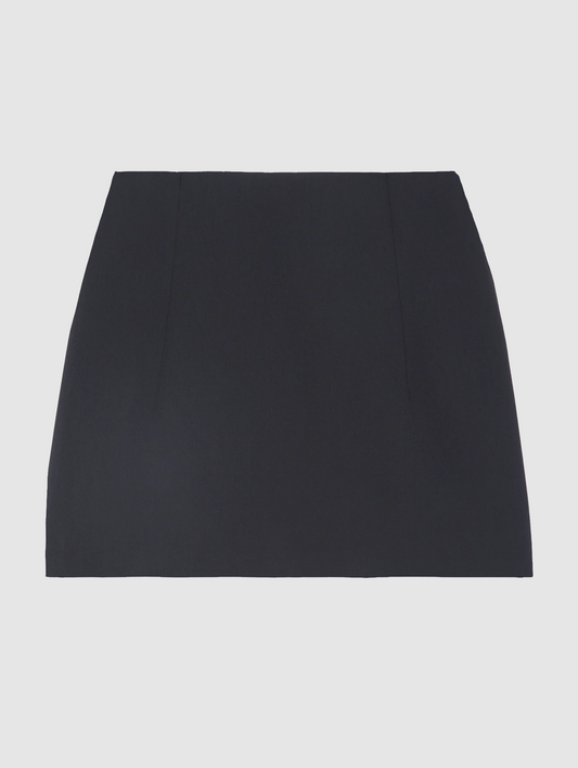 BLACK WOOL VERA MINI SKIRT