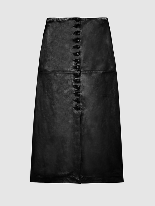 LEATHER MAHA MIDI SKIRT
