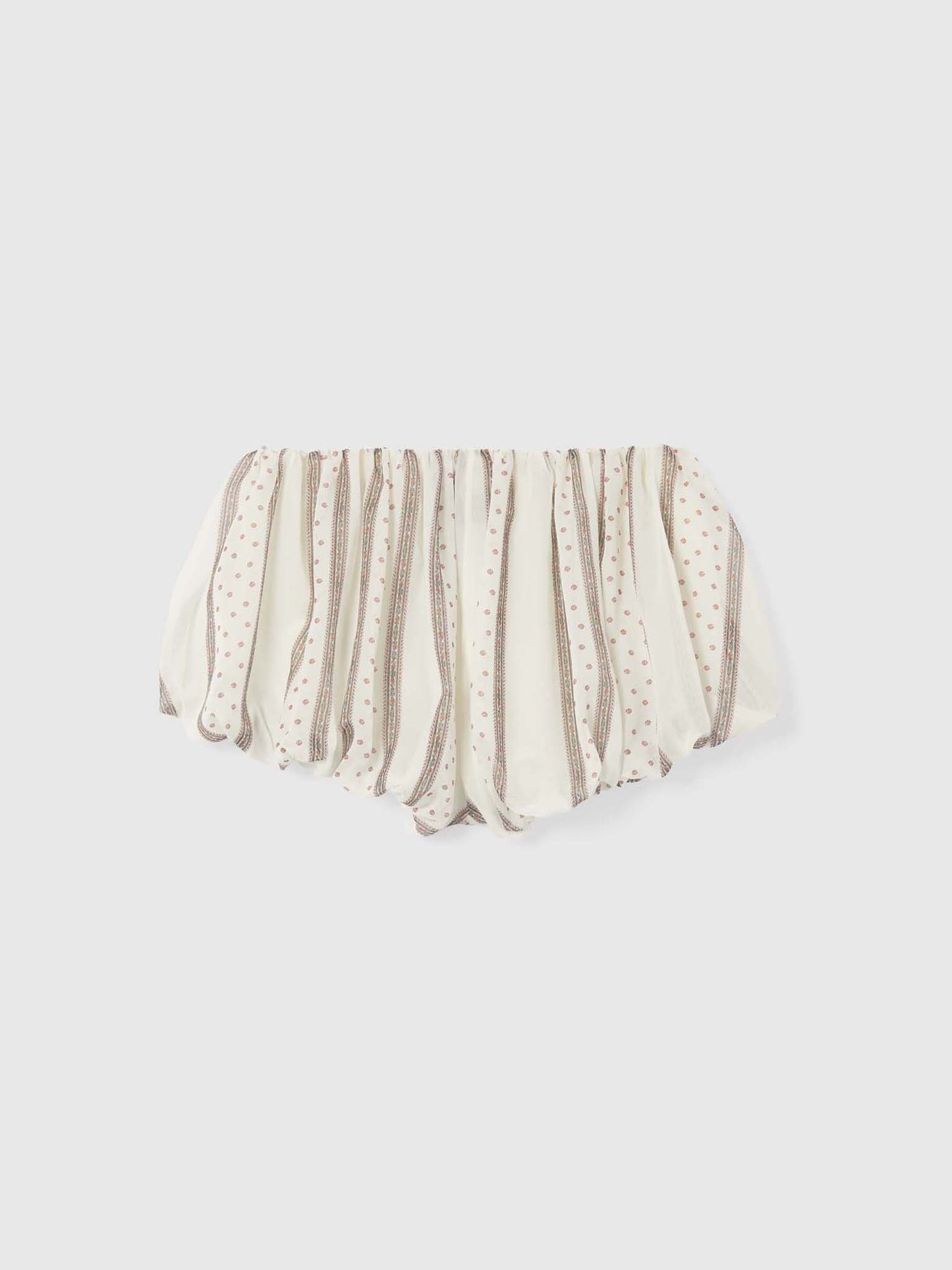 STRIPE SILK BLOOMER SHORTS