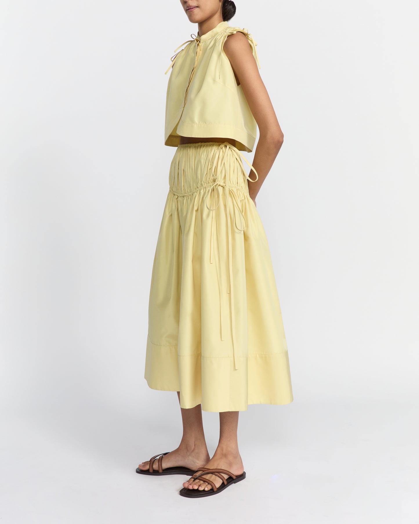 MAYA CROPPED SILK SHIRT