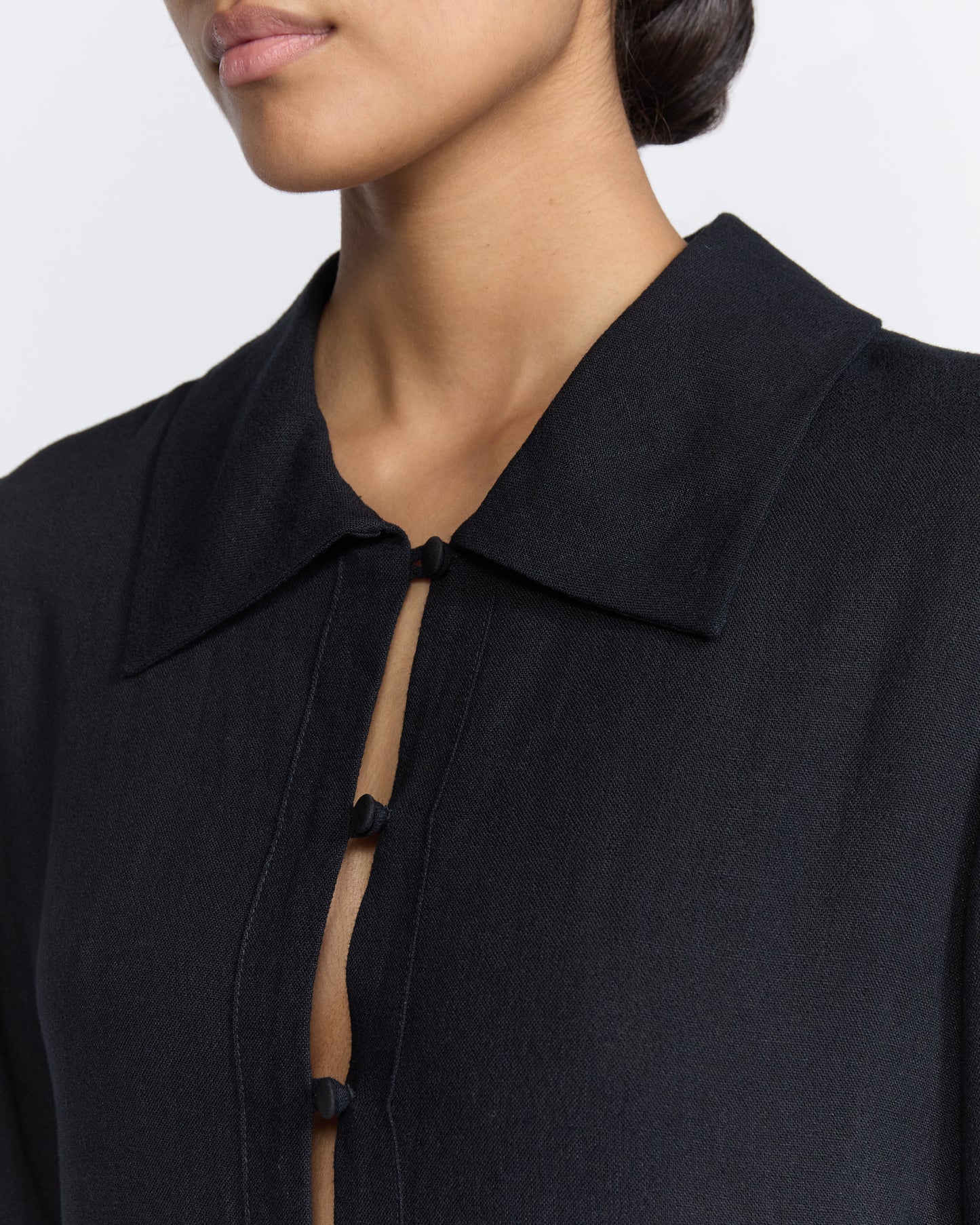 PEPLUM POLO DRESS BLACK