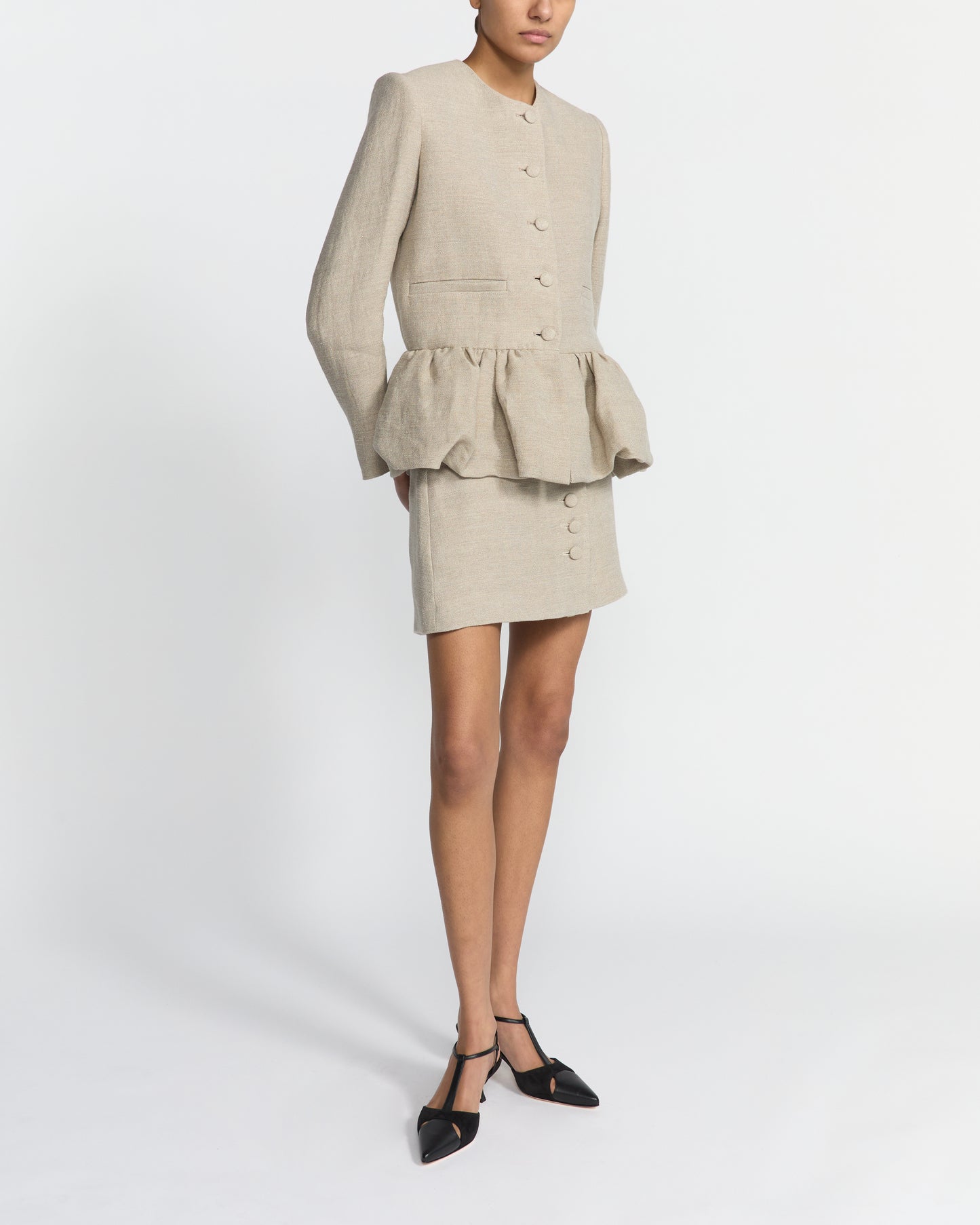 RAW LINEN MAHA MINI SKIRT