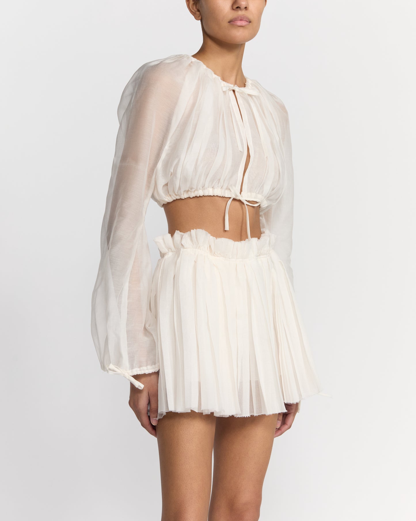 ZINA FEATHER ORGANZA TOP