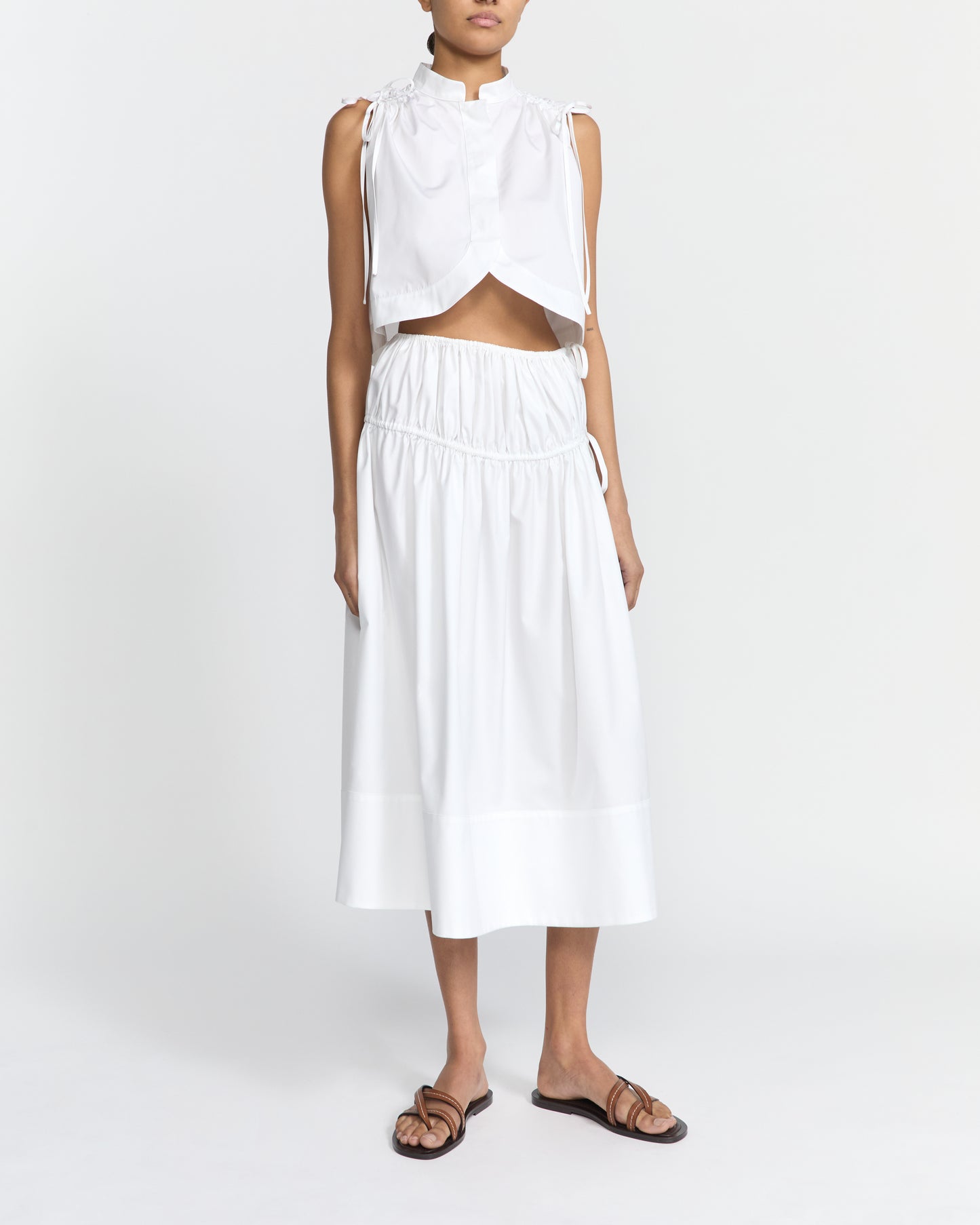 MAYA CROPPED COTTON SHIRT