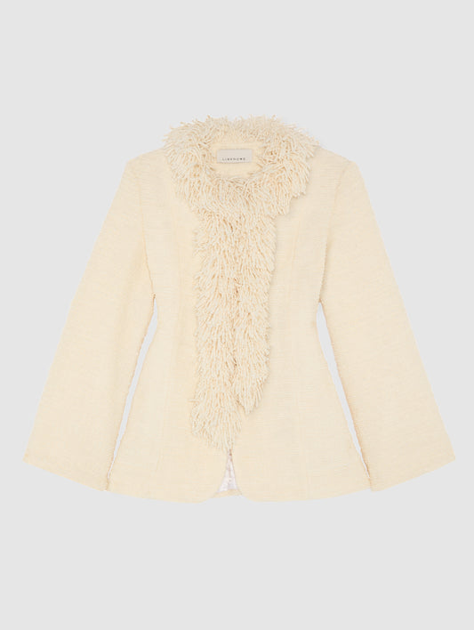 FRINGE TRADER JACKET IN VANILLA CREAM