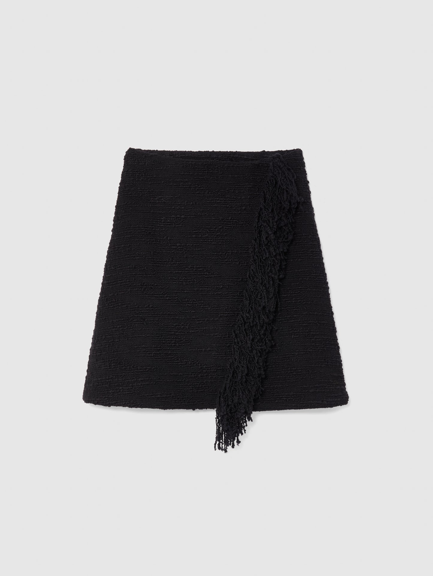 PRE-ORDER/ BLACK FRINGE MINI SKIRT