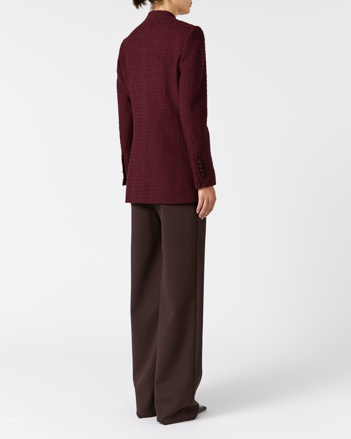 BURGUNDY TWEED SIGNATURE RAJA JACKET