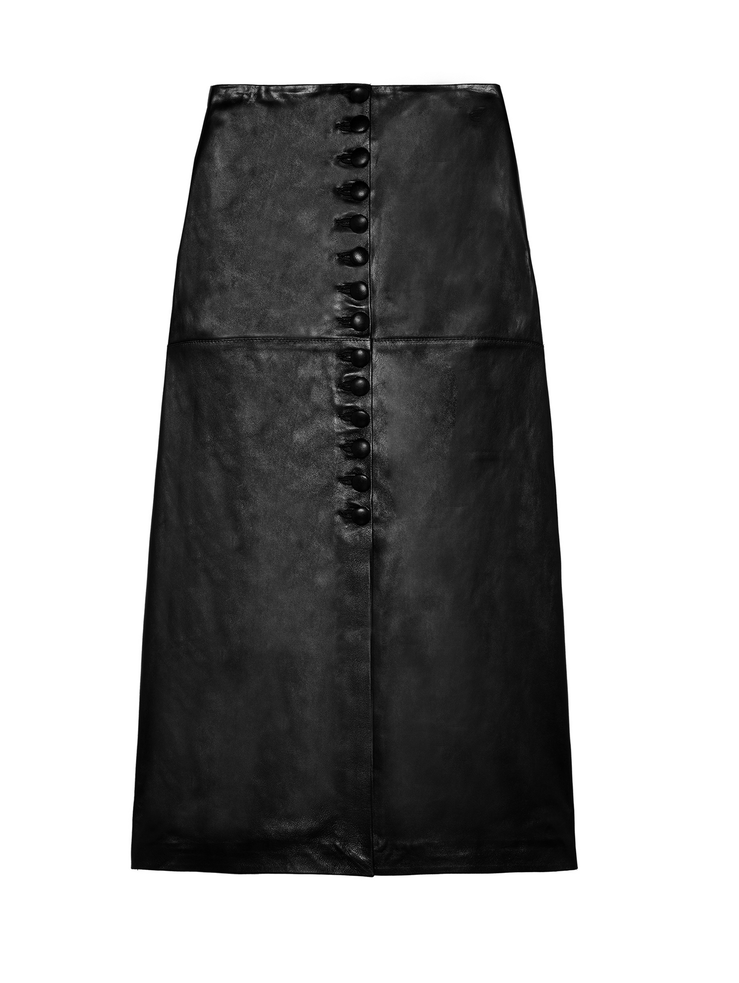 LEATHER MAHA MIDI SKIRT