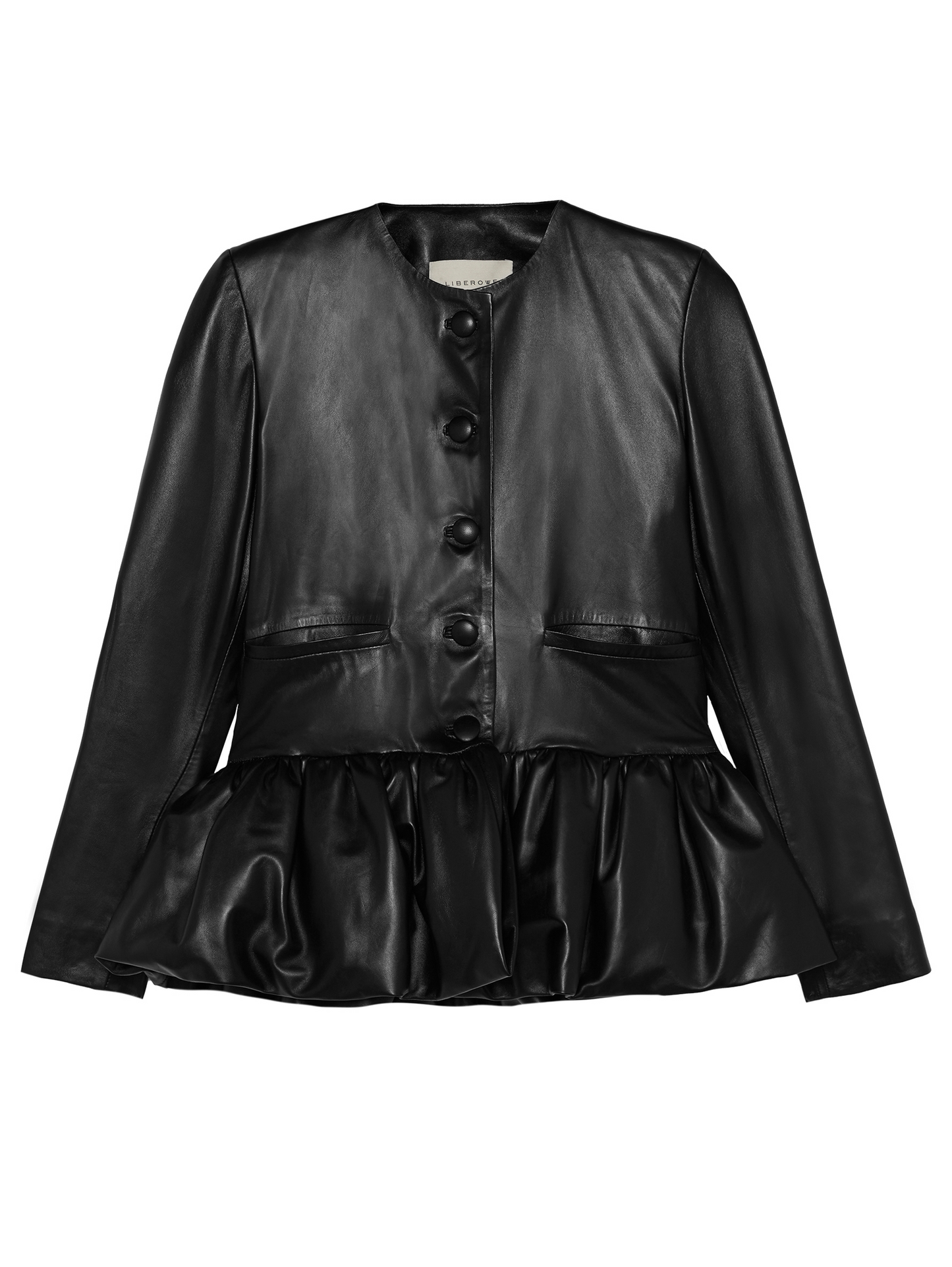 PEPLUM LEATHER JACKET