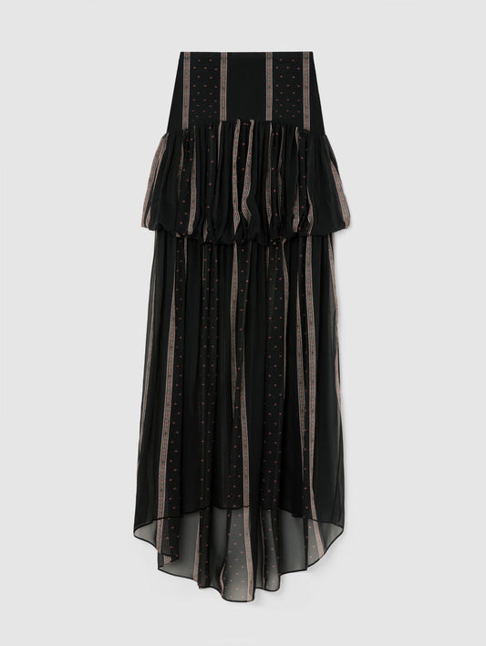 NINA SILK PEPLUM SKIRT