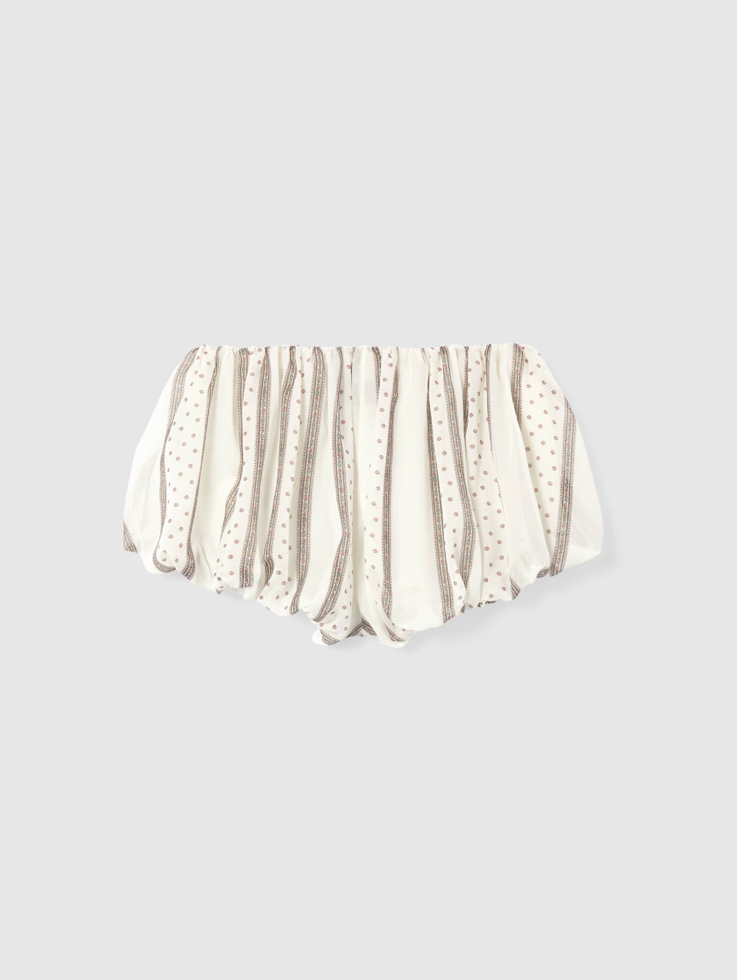STRIPE SILK BLOOMER SHORTS