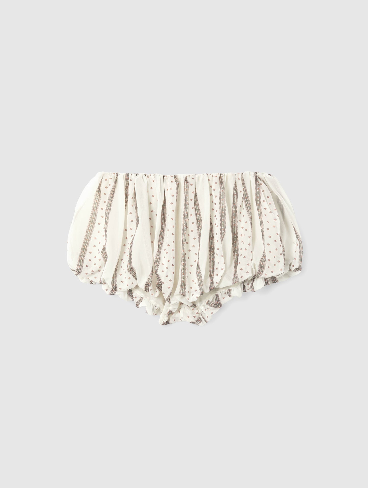 STRIPE SILK BLOOMER SHORTS