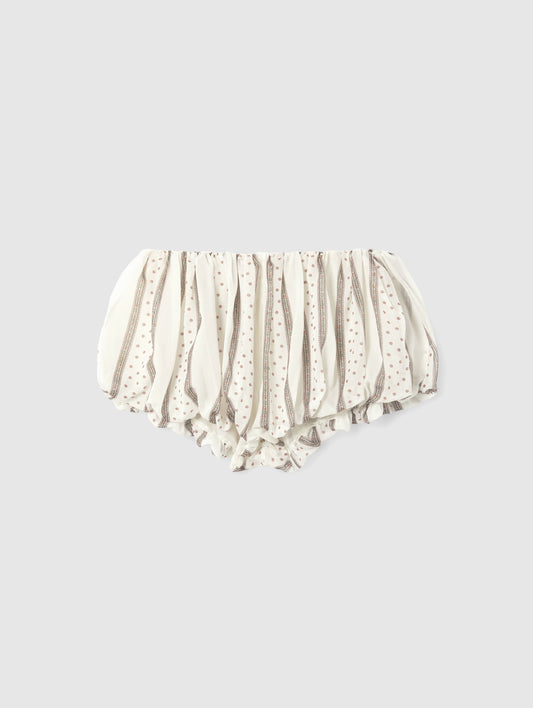 STRIPE SILK BLOOMER SHORTS