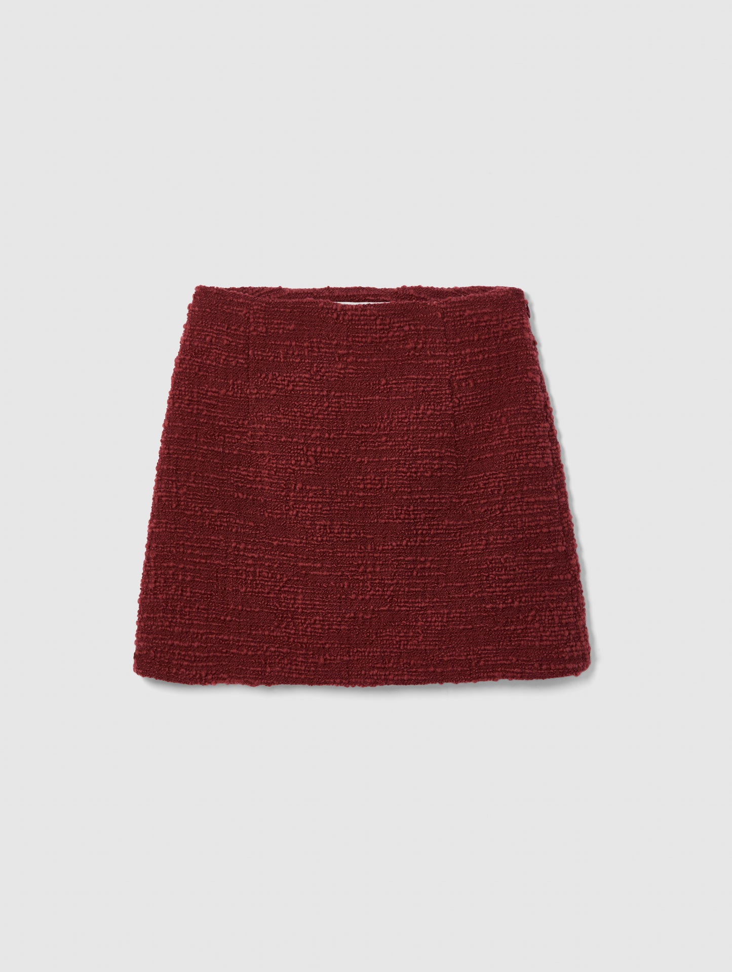 PRE-ORDER/ BURGUNDY VERA TWEED MINI SKIRT