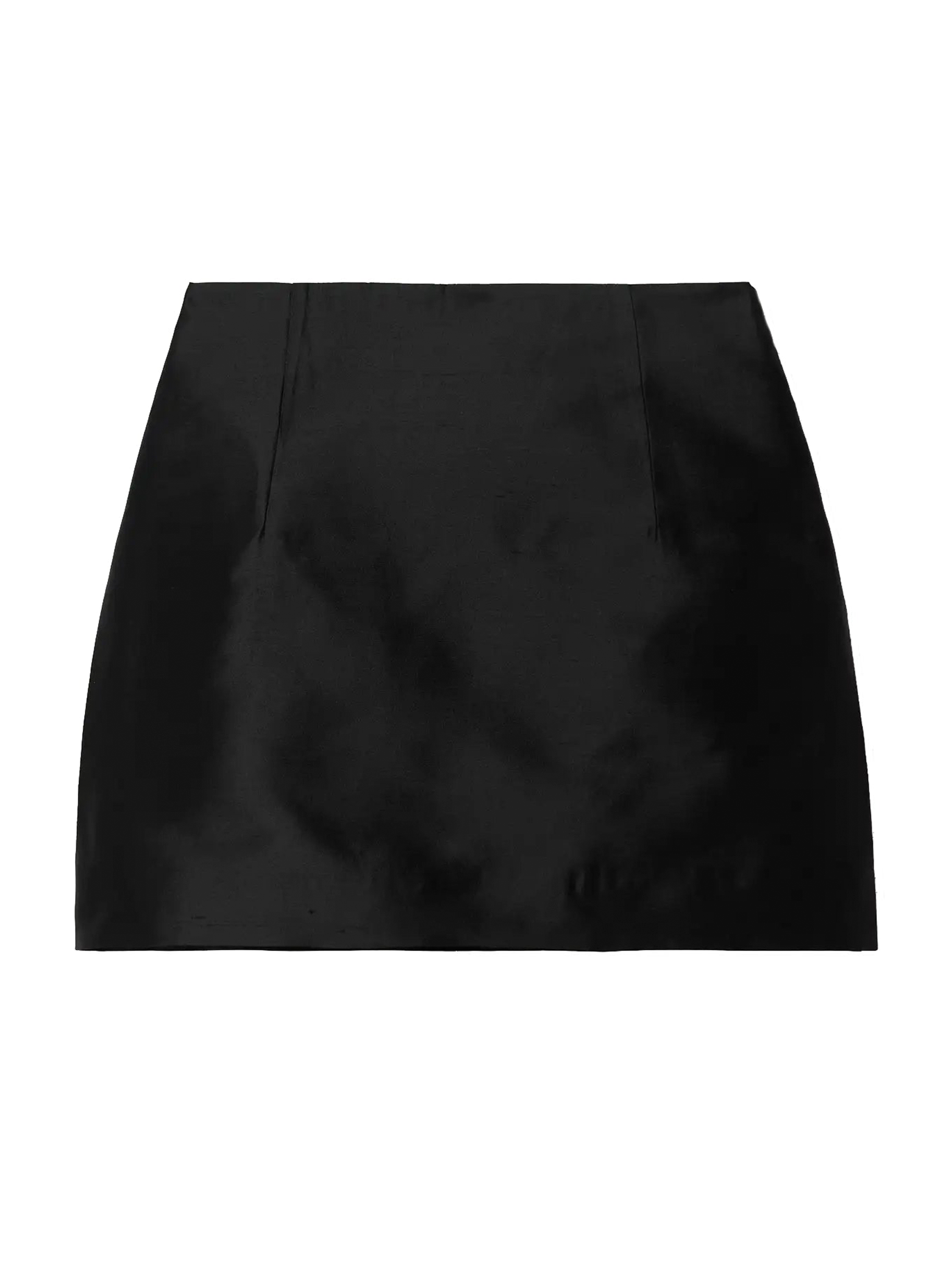 Vera Raw Silk Mini Skirt in Black | Liberowe – LIBEROWE