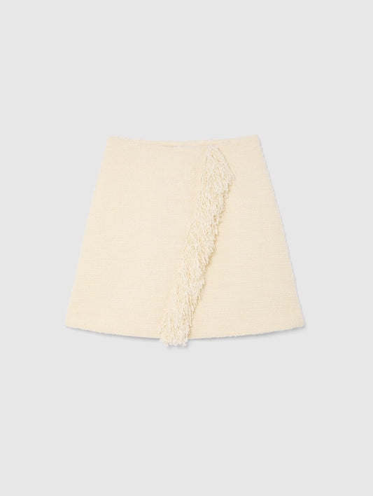 PRE-ORDER/ VANILLA FRINGE MINI SKIRT