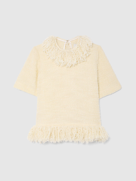 PRE-ORDER/ VANILLA FRINGE TOP